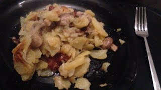 Жареная картошка с шампиньонами Жареная картошка с шампиньонами
