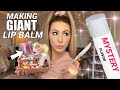 Making 1 GIANT LIP BALM by melting old ones! 😱