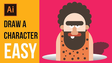 Character Design, Flat Design Tutorial in Illustrator, Caveman