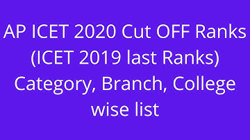 AP ICET cut off 2020 | AP ICET cut off | ICET cut off 2020 | ICET 2020 cut off