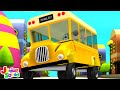 Wheels On The Bus Yellow, Vehicles Rhyme &amp; Song for Babies