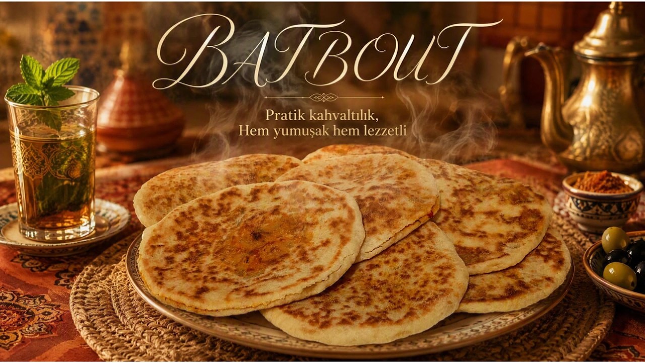 ✨ BATBOUT Tarifi | Fas Usulü Cepli Ekmek (Evde Kolay Yapımı)IFas Mutfağından Sokak Lezzeti (Pratik )