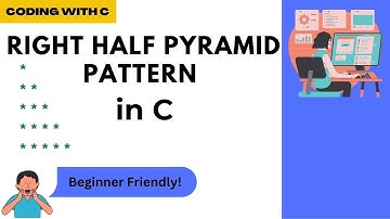 C Program to Print Right Half Pyramid star pattern | C programming for beginners