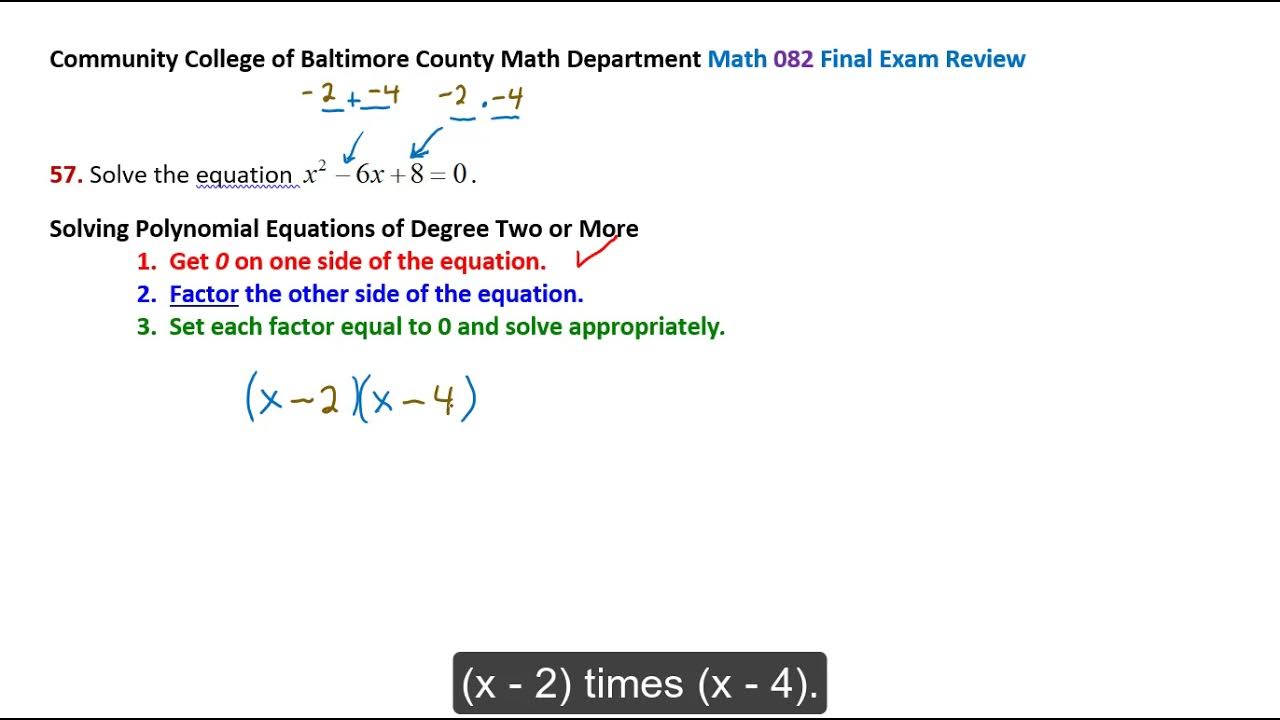 CCBC Math 082 Final Exam Review Problem 57 - YouTube