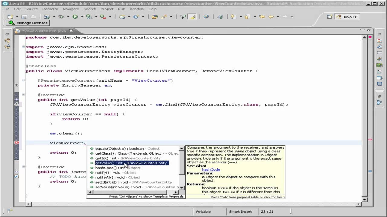Crash course in Enterprise JavaBeans 3-Part 6: Implementing the ...