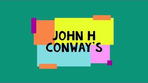 Game of Life, by John H Conway, in MS Excel..