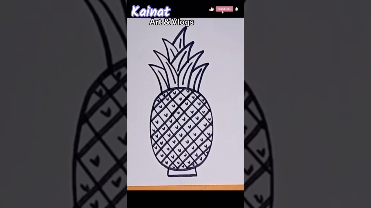 Pineapple Drawing With Letter YX🍍#shorts #viral #trending - YouTube