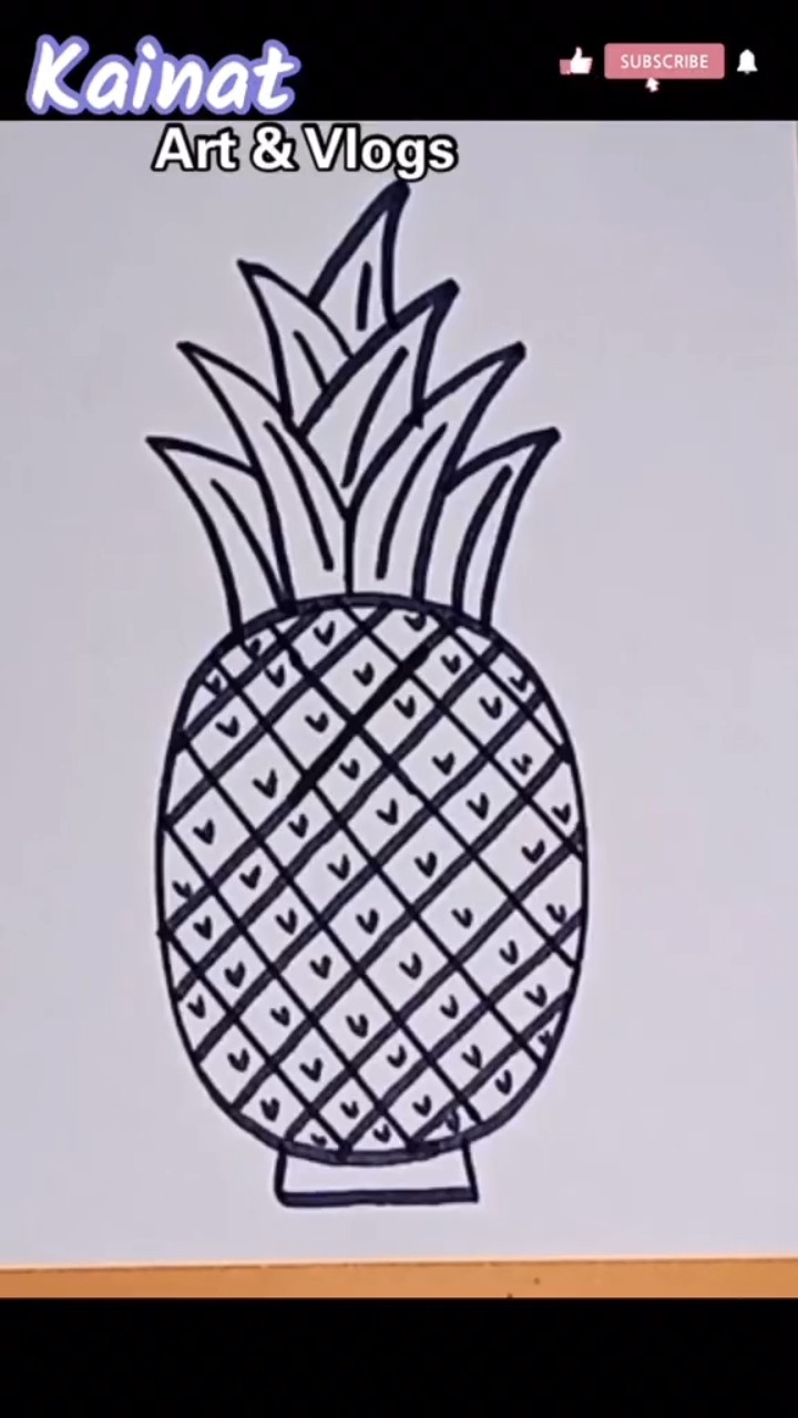 Pineapple Drawing With Letter YX🍍#shorts #viral #trending - YouTube