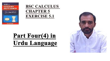 Bsc Calculus Chapter 5 Exercise 5.1 || Lecture 4
