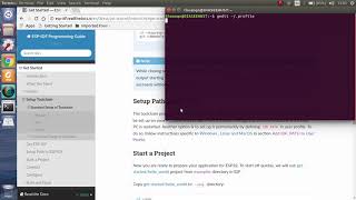 ESP#0 Start programming ESP32 using the Linux command