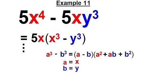 Algebra - Ch. 7: Factoring Practice Problems (12 of 21)  Example 11