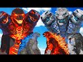 EVOLUTION of GODZILLA FIRE vs GODZILLA ICE - Monster Battle