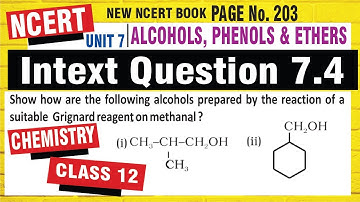 INTEXT QUESTION  7.4 NCERT | ALCOHOLS,  PHENOLS AND ETHERS | CLASS 12 CHEMISTRY UNIT 7 by jain tutor