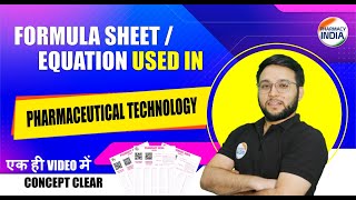 Formula Sheets Equation In Pharmaceutical Technology Gpat Niper Pharmacist Drug Inspector