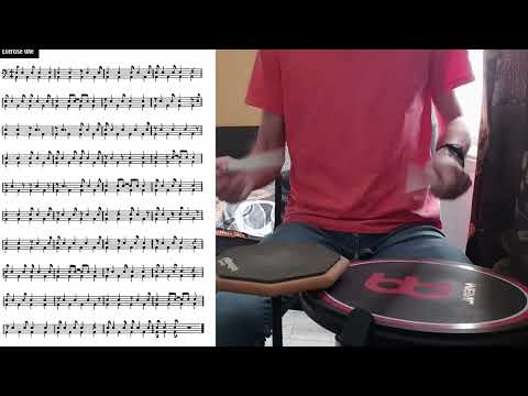 Ted Reed - Syncopation exercise 1 pag.38 #drums #drummer #drumlessons #drumming  #independence