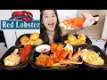 Massive Red Lobster Feast! Lobster Tails, Creamy Alfredo Pasta, Crispy Shrimp - Seafood Mukbang Asmr