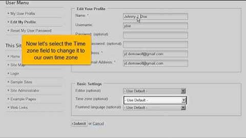 Joomla! Tutorial #67: How to Edit Your Joomla! User Profile