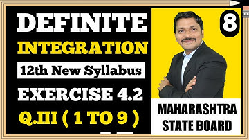 Definite Integration Ex.4.2 Part 8 | 12th Maths New Syllabus 2020 Maharashtra Board | Dinesh Sir
