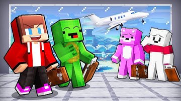Mikey and JJ Friends Survive Their First Flight in Minecraft (Maizen)