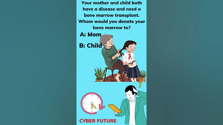 Your mother and child both have a disease and need a bone marrow transplant. Whom would you donate..