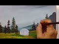 How to paint relaxing landscape / Acrylic Painting Idea on Canvas / Beginner