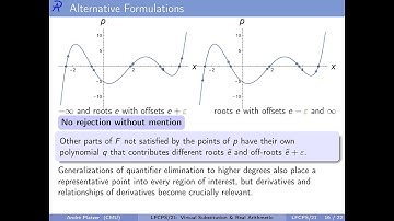 21: Virtual Substitution & Real Arithmetic - Logical Foundations of Cyber-Physical Systems