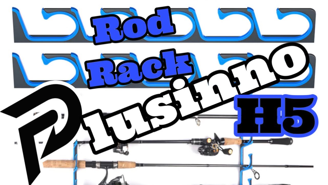 PLUSINNO Portable Fishing Rod Rack, Fishing Rod Holder Storage