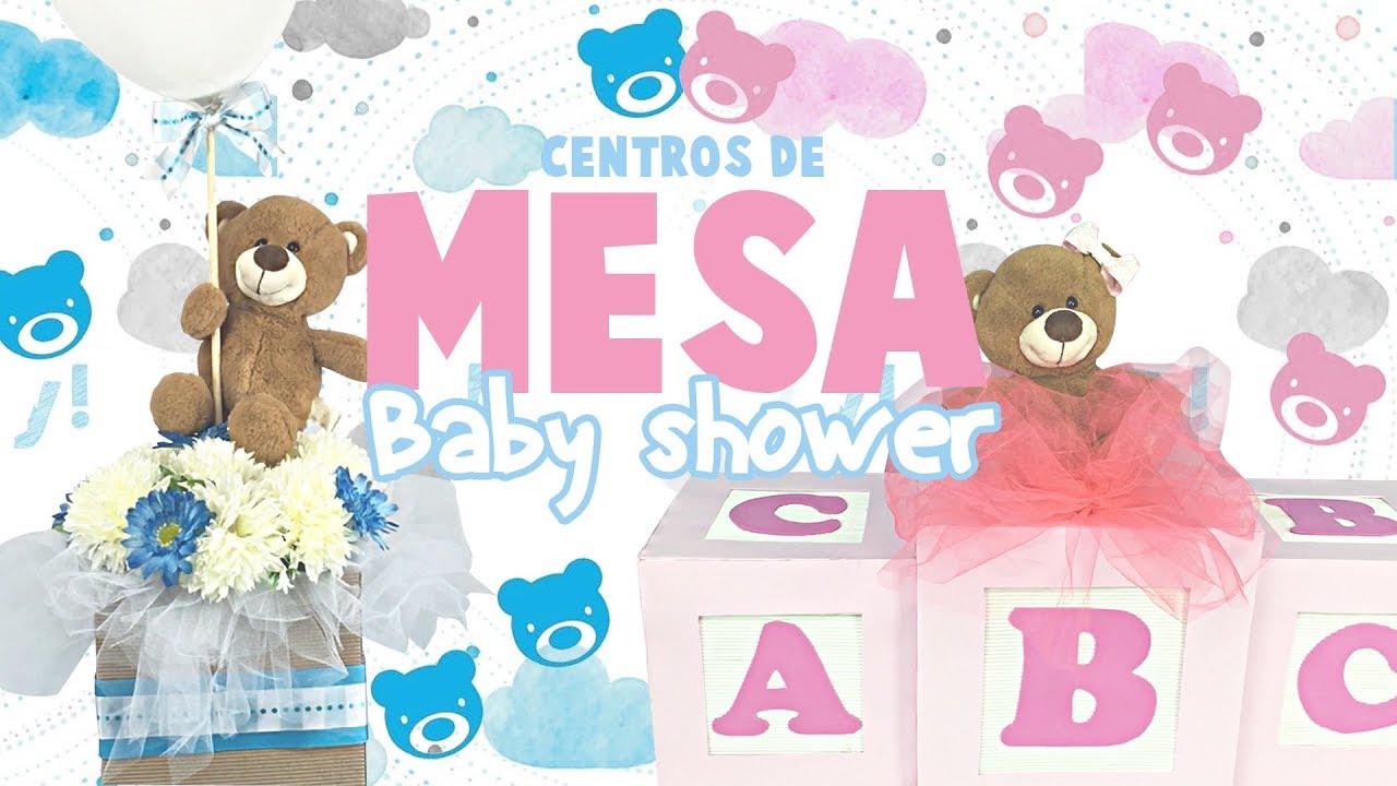 GENIAL CENTRO DE MESA PARA BABY SHOWER (FACIL DE HACER) - YouTube