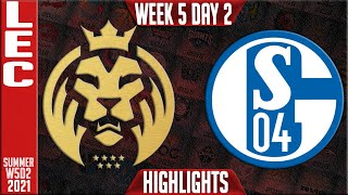 MAD vs S04 Highlights | LEC Summer 2021 W5D2 | MAD Lions vs Schalke 04