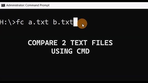 how to compare 2 text files using CMD