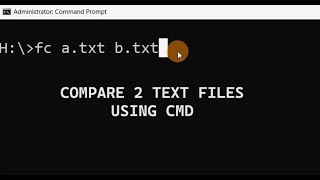 how to compare 2 text files using CMD