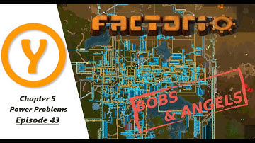 Factorio Bobs and Angels - Power Problems - Land Edition Episode 43