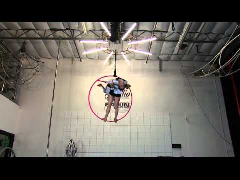 Oxana and Abigail duo aerial hoop