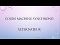 cours machine synchrone: alternateur