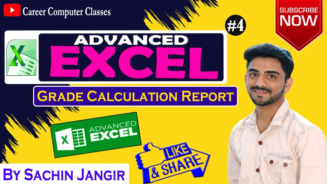 Grade Calculation Report In EXCEL |Career Computer Classes| # ...