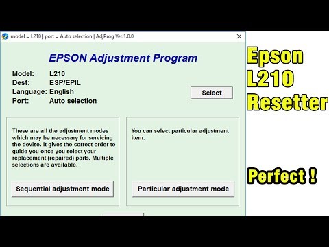 How to reset epson L210 printer with resetter