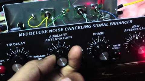 MFJ 1026 Noise Canceler Signal Enhancer in operation