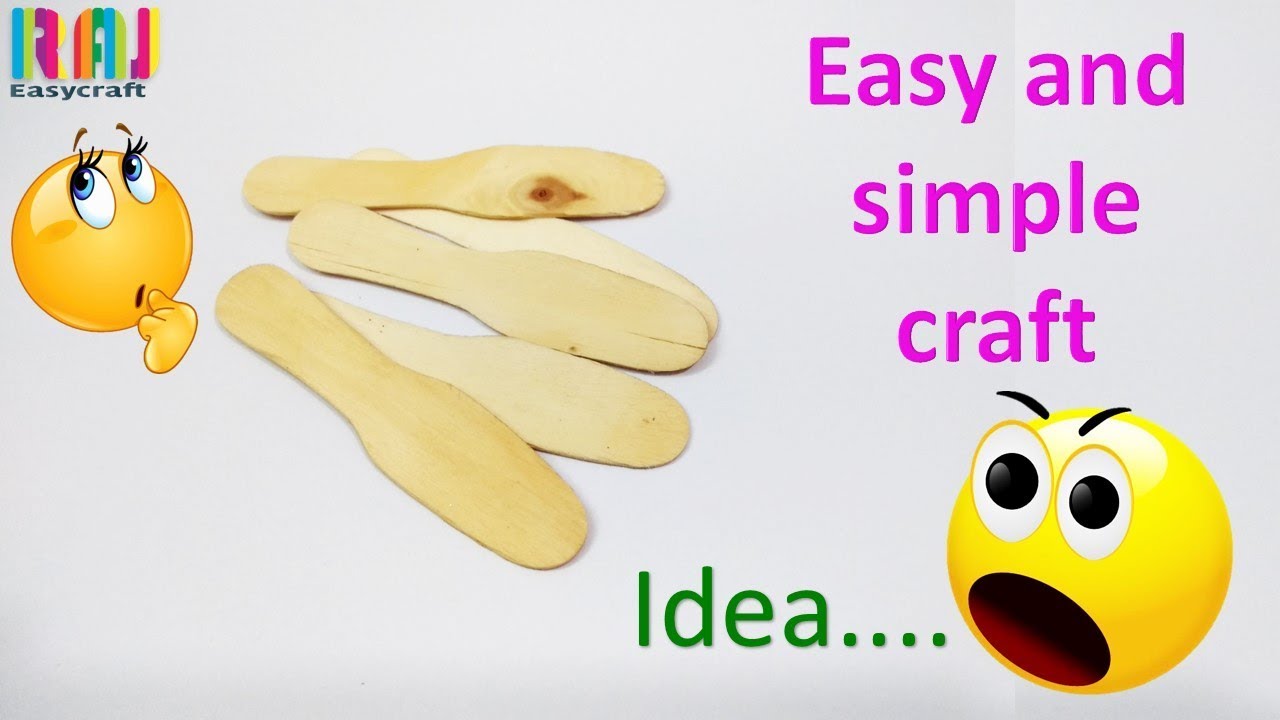 Easy DIY craft || DIY craft for kid || ice cream stick spoon crafts ...