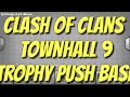 Town hall 9 trophy Push Base | latest update | best base |