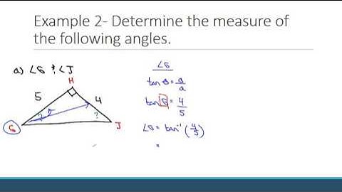 Tangent Ratio- Angles