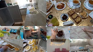 روتين اليوم الربع/تنظيف عميق للثلاجة/طاولة افطار بالموجود/طيبت الشريحة طاجين حلو