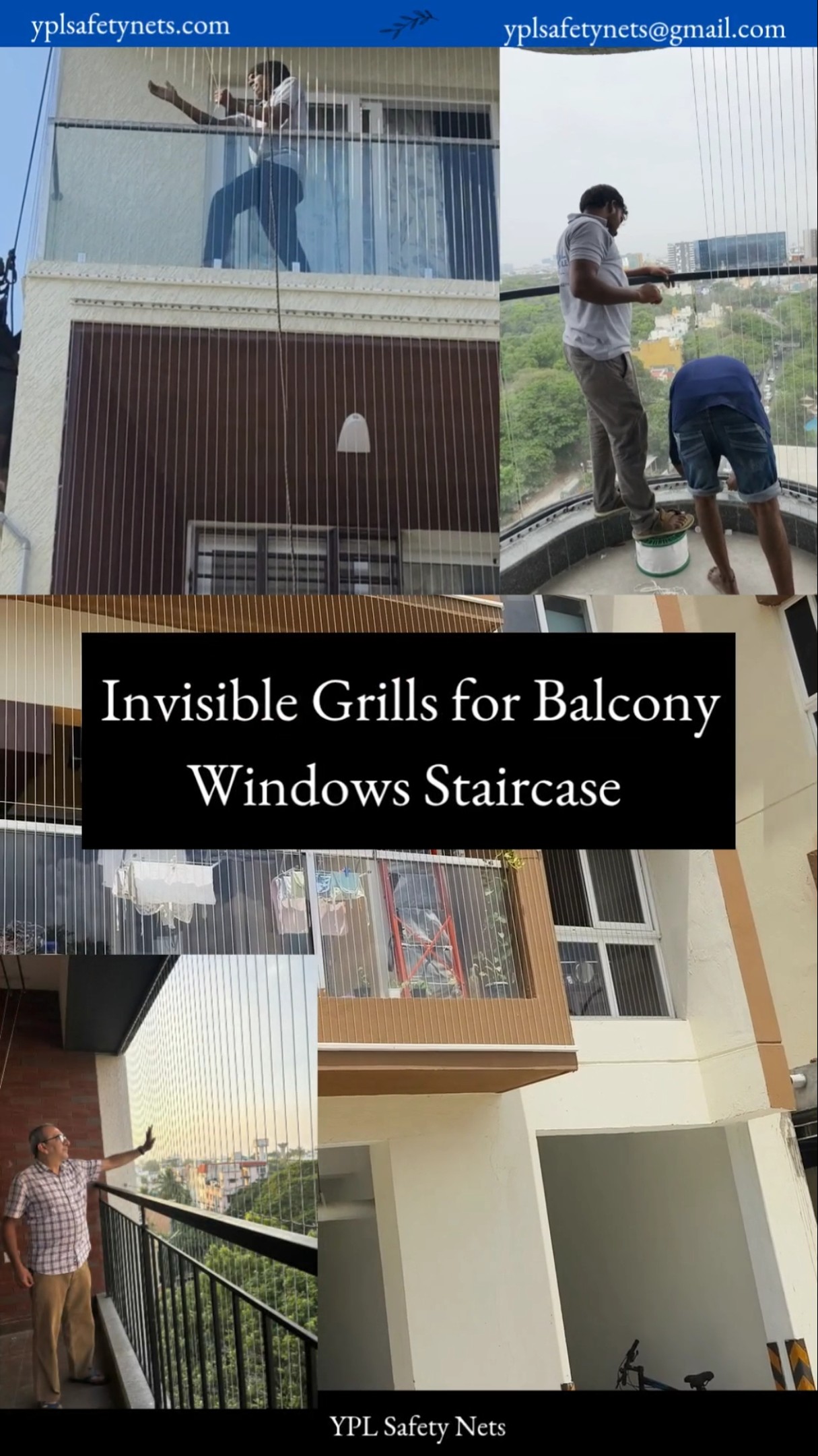YPL Safety Nets, your trusted expert for Invisible Grills for Balconies, Windows, and Staircases — YPL Safety Nets video thumbnail