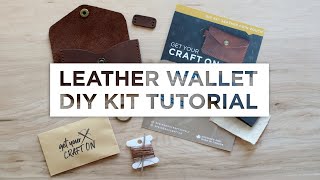 DIY Kit Tutorial, Make Your Own Leather Wallet  - Springbok Craft Co