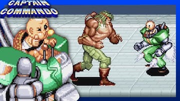 Captain Commando (Arcade) Stage 7 - UNDERGROUND BASE | Playing With Baby Head (Hoover)