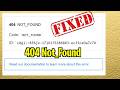 Fix Vercel 404 page not found error