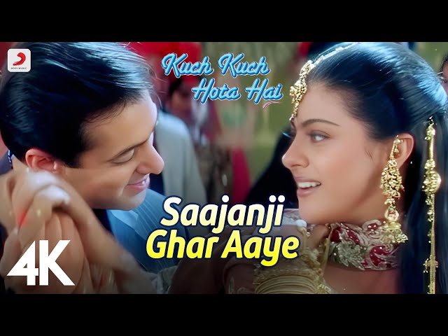 Saajanji Ghar Aaye: Kuch Kuch Hota Hai | SRK| Kajol Salman Khan| Kumar Sanu | Alka Yagnik|4K Video class=