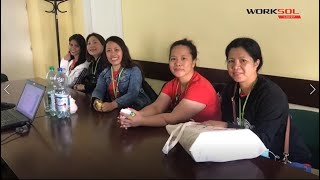 Poznawanie miasta pracy i zamieszkania przez kolejną grupę pracowników z Filipin