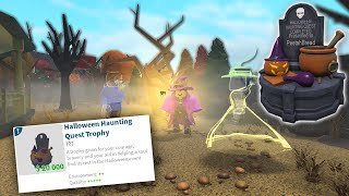 THE NEW BLOXBURG HALLOWEEN UPDATE LAST QUEST AND TROPHY... the haunted mansion