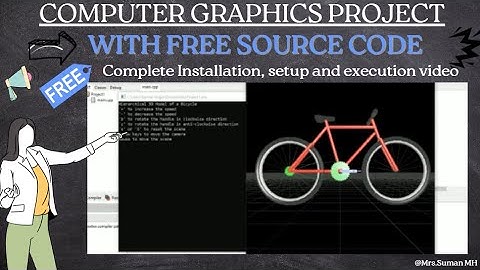3D Model of Bicycle | OpenGL Project |  Computer Graphics Project | With Free Source Code