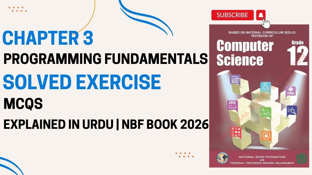 Class 12 Computer Unit 3 Programming Solved MCQs | New Book 2025 | Full ...